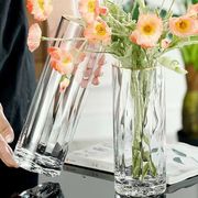 北欧简约创意轻奢透明花瓶水养富贵竹百合玻璃插花瓶客厅餐桌摆件