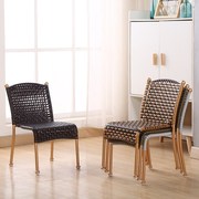 藤编椅子编织藤椅靠背凳子，家用餐椅矮凳小藤椅单人