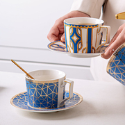 千宇奢华咖啡杯碟套装小众高级感下午茶茶具欧式高档挂耳拿铁杯子