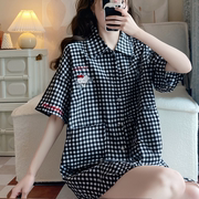 hellokitty睡衣女冰丝短袖2025新款可爱卡通凯蒂猫网红家居服套装