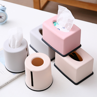 塑料纸巾盒抽纸盒家用客厅餐厅茶几简约收纳多功能创意家居卷纸筒