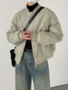 SF/冬季新韩版时髦学院风飞机服棒球棉衣外套男短款宽松夹棉夹克