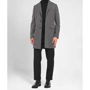 一线品牌tonello秋冬灰色，羊毛含羊绒毛呢大衣