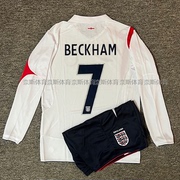 2006英格兰国家队球衣7号贝克汉姆足球训练服短袖套装长袖复古