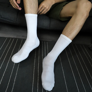 高品质袜子春夏日系长筒毛巾，底加厚运动黑白纯色，防臭吸汗透气潮袜
