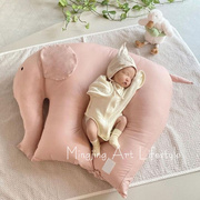 ins大象玩偶抱枕玩具新生儿，宝宝睡觉安抚抱枕靠垫拍照道具摆件