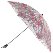 美缀太阳伞双层蕾丝立体花刺绣遮阳伞防晒防紫外线，公主洋伞晴雨伞