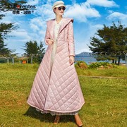 帝弗润驰2022冬季韩版粉色，棉服女气质，修身加厚长款棉衣外套潮