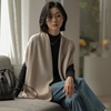 无谓韩式文艺2024春季宽松设计感开衫外套披肩针织衫女毛衣