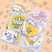 日式Nekoni萌系小动物贴纸包 PVC手账拼贴素材DIY装饰 10款40枚入