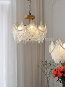法式轻奢复古怀旧吸顶灯珍珠玻璃简约风客厅卧室书房餐厅创意灯具
