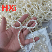 花艺仿真珍珠蝴蝶结链条，小香风花束装饰品配件，鲜花包装珠珠子