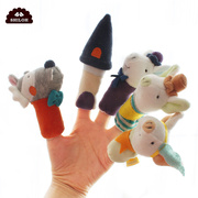 shiloh童话指偶三只小猪，讲故事道具生肖手指玩偶，幼儿安抚手偶玩具