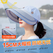 户外防晒面罩女护脸罩遮阳帽，b夏季防风电动车，遮脸帽子骑行防