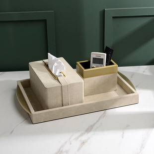 餐巾纸盒家用客厅轻奢美式纸巾盒高档新中式高端设计感抽纸盒套装