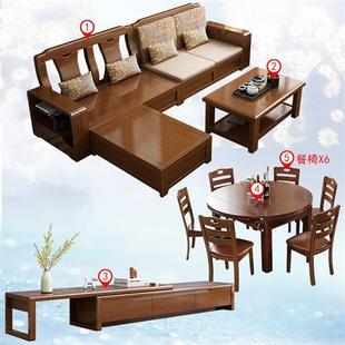 中式全屋实木床衣柜整套卧室，家具组合套装，两室一厅主卧全套家具