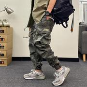 徐先森迷彩工装裤男士春夏2025潮牌宽松束脚裤伞兵户外登山休闲裤