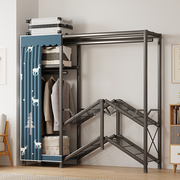 衣柜家用卧室全钢架可折叠简易布衣橱(布衣橱)结实耐用免安装双人出租房用
