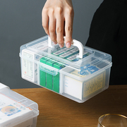 手提小盒子塑料收纳盒，透明带盖防尘整理盒桌面有盖杂物零食储物箱