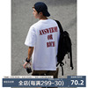 日系cleanfit字母短袖T恤男夏季潮牌 简约重磅纯棉情侣男生体恤衫