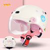 VAR国标3C认证联名Hello Kitty电动摩托车四季通用头盔女冬季半盔