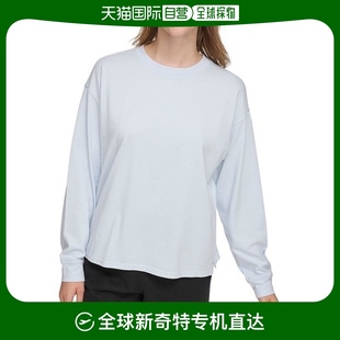 美国直邮calvin klein 女士 上装T恤长袖宽松爆款圆领外套