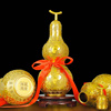 铜葫芦摆件纯铜中式客厅桌面送礼葫芦黄铜材质八卦图案小葫芦居家