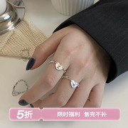 福利专区 库存有限925纯银26字母戒指女小众设计感食指戒指环