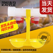 鸡鸭用双碗吊杯鸡用球阀式鸡饮水器双乳头饮水器鸡自动饮水器