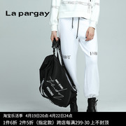 lapargay纳帕佳2023女装，秋冬季黑白色，休闲针织长裤宽松束脚裤