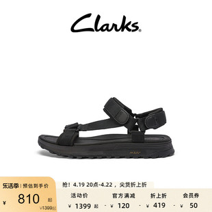 clarks其乐男士凉鞋夏季户外防滑沙滩鞋潮流，舒适魔术贴清凉男鞋