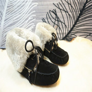 冬季真皮羊毛一体雪地靴 豆豆靴 两穿女靴  平跟保暖靴28-5