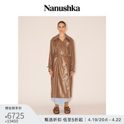 甄选折扣NANUSHKA 女士 BEDA 时尚简约窄腰带饰宽松风衣外套