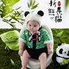 儿童摄影主题服装百天宝宝，拍照衣服婴儿卡通，熊猫造型服饰影楼