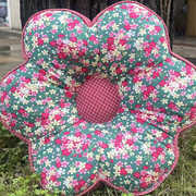 外贸flowering纯棉布艺抱枕含芯花朵靠枕沙发，腰靠枕坐垫田园靠垫