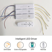 24G智能遥控LED驱动电源客厅吸顶灯改造无极调光调色分段整流器
