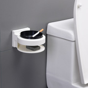 壁挂式家用厕所卫生间烟灰缸创意个性欧式不锈钢免打孔简约防灰飞
