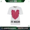 香港直邮LOVE MOSCHINO /爱 莫斯奇诺 棉质心形图案装饰女士短袖