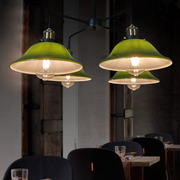 复古裕比高民国风老上海餐厅吧台前台咖啡厅美式简约绿色玻璃吊灯