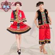 刺绣彝族服装女少数民族，舞蹈衣服火把节凉山成人，苗族演出服饰