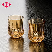 智窗耐热玻璃水杯家用喝水杯透明玻璃杯茶杯果汁，杯套装杯子六件套