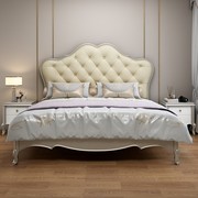 法式公主床轻奢实木床，现代简约1.8m主卧美式双人床高端奢华软包床