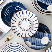 日式陶瓷盘子菜盘套装组合家用碟子创意餐具网红牛排西餐盘
