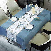 桌布防水防油免洗防烫中式长方形餐桌台布，欧式茶几布pvc家用桌垫