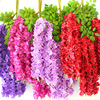 婚庆装饰仿真紫藤花塑料花，装饰藤仿真花绿叶，藤条壁挂豆花假花