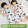 夏季女童睡衣套装空调服两件套儿童家居服男童短袖t恤短裤二件套