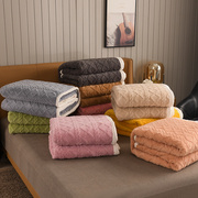 羊羔绒毛毯冬季加厚保暖牛奶，绒毯子床单，毛毯珊瑚绒塔芙绒沙发盖毯