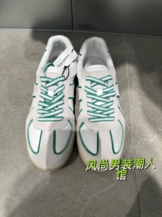 B1ZDD2343 太平鸟男鞋23年夏季白绿拼色低帮休闲时尚板鞋潮流