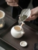 青亦丨古锡莲瓣茶则茶拨2件套创意茶勺取茶分茶器醒茶器茶配件