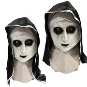 修道士面具万圣节恐怖招魂修女面具舞会派对吓人道具惊悚电影头套